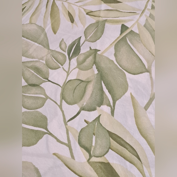 Pottery Barn Naturals Overlapping Leaves Duvet Cover KING